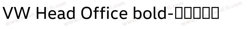 VW Head Office bold字体转换